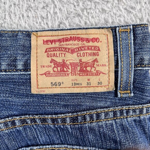 Y2K Levi's Womens 569 Loose Straight Blue Jeans Sz 18 - Picture 3 of 7